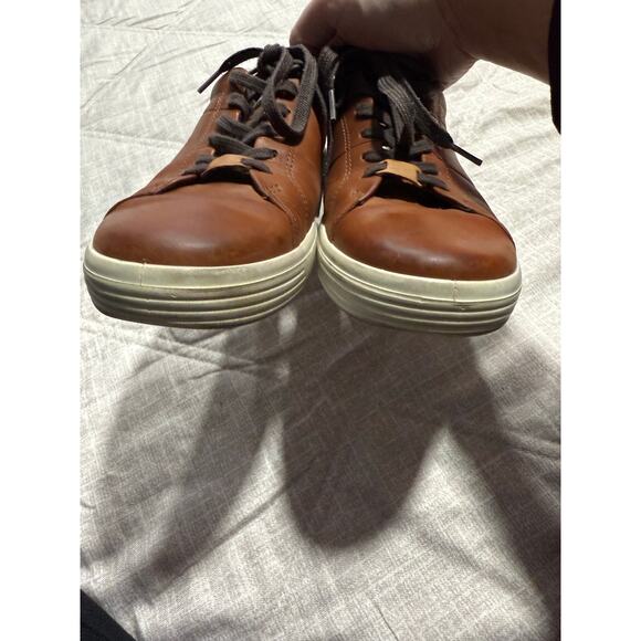 Ecco Soft 7 Classic Sneakers Lace Up Shoes Leather Mens Sz 10-10.5 EU 44 Brown main image 5